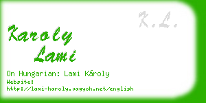 karoly lami business card